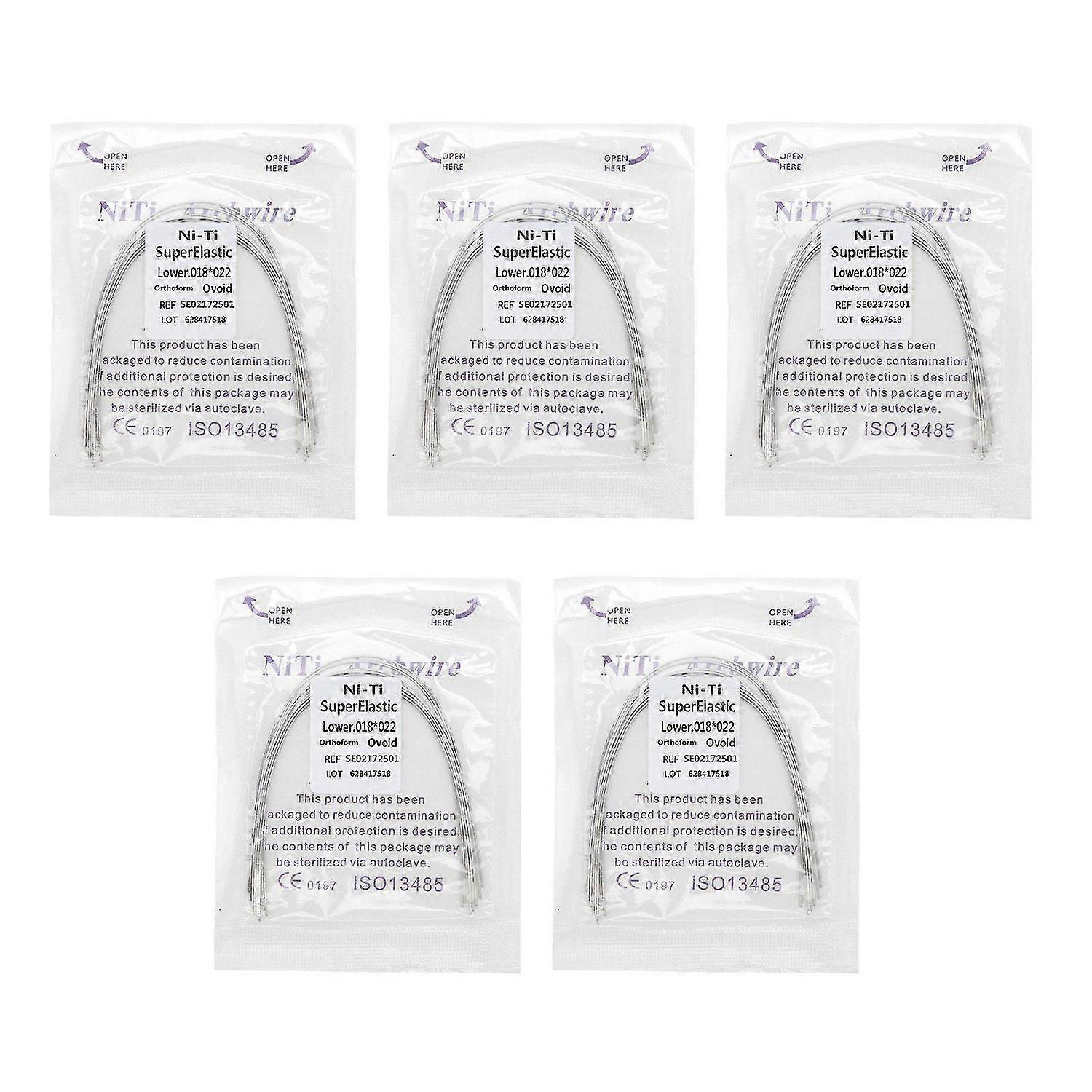 2025 Latest Model 50pcs Orthodontic Rectangular Arch Wire Nickel Titanium Elas...