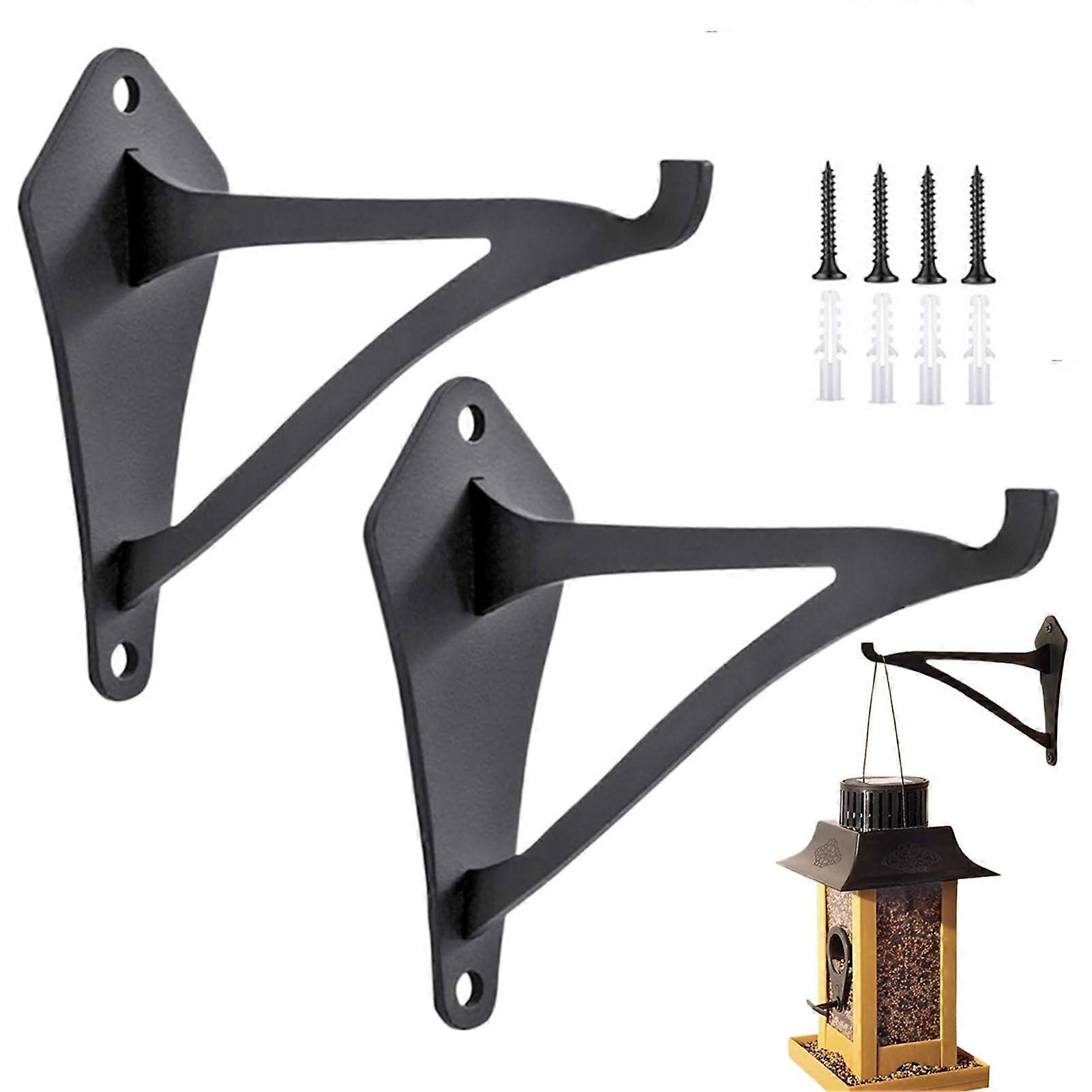 Outdoor Hangers for Plants Set Of 2 Hangable Planter Brackets Decorative Wall Hooks For Bird Feeders And Wind Chimes