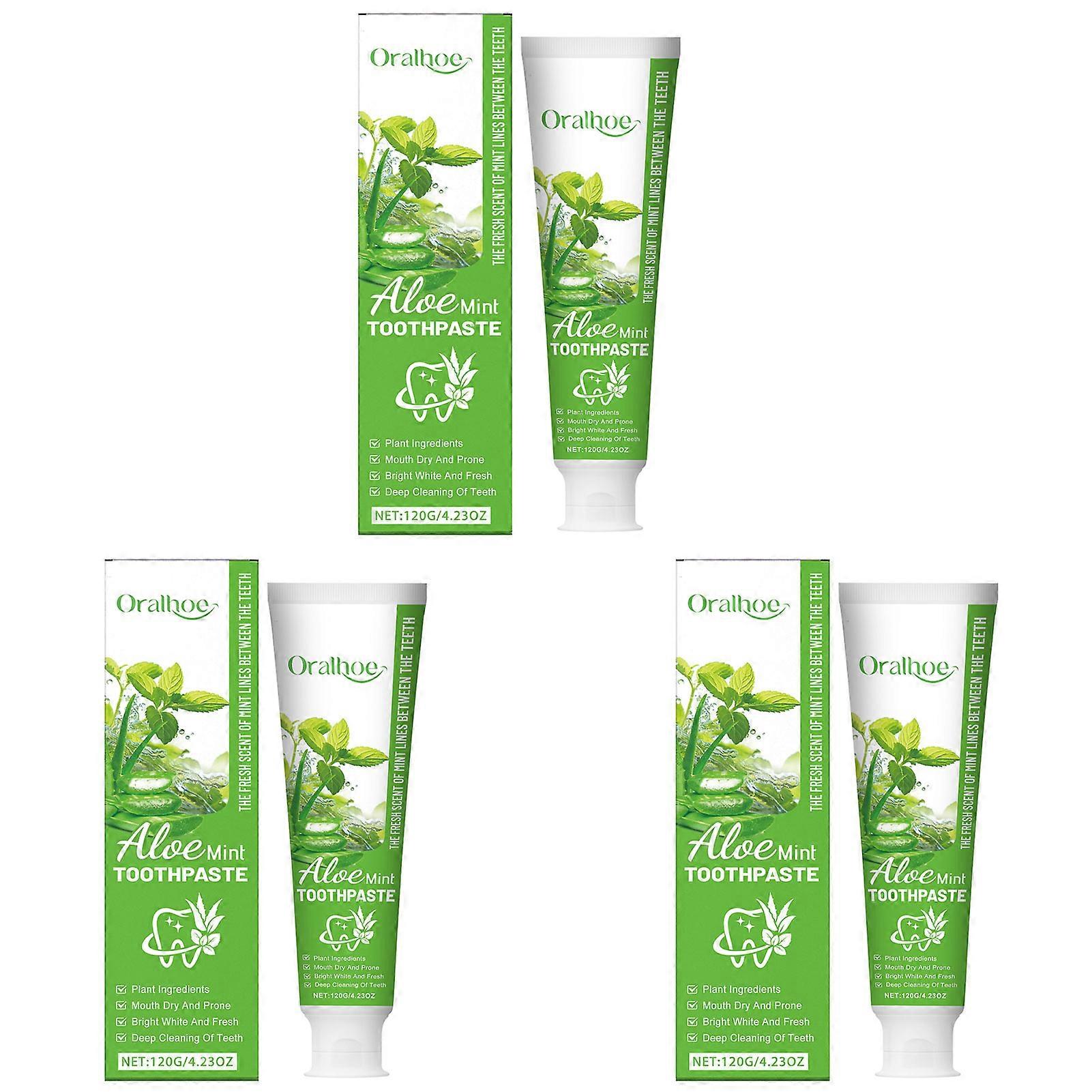 Natural Mints Whitening Toothpaste with Aloe Effectively Removes Surfaces Stains for Whole Family