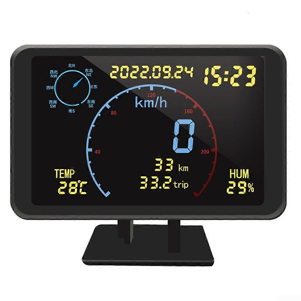 Multifunctional Digital HUD Display for Cars GPS Speedometer Real Environmental Monitoring Universal Car Compatibility