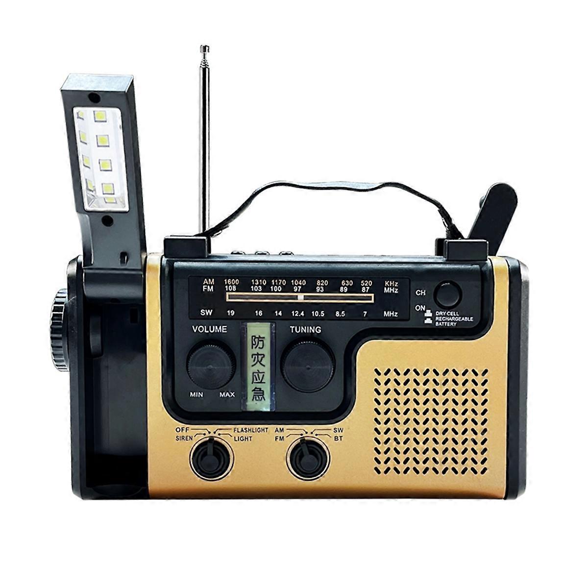 Emergency Radio with Solar & Hand Crank Charging