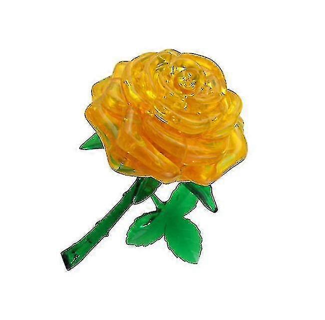 2025 3d Self-installed Rose Crystal Building Block ,diy Puzzle Educational Jigsaw Toy