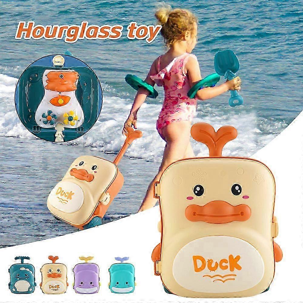 Beach Sand Toy Set with Storage Suitcase Water Toy Set for Children Kids