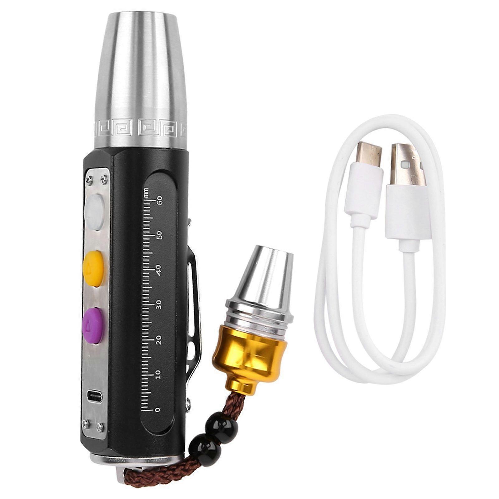 Portable 3 LEDs Expert Jades Flashlight Torch USB Rechargeable Jewelry Gems Identification Lights