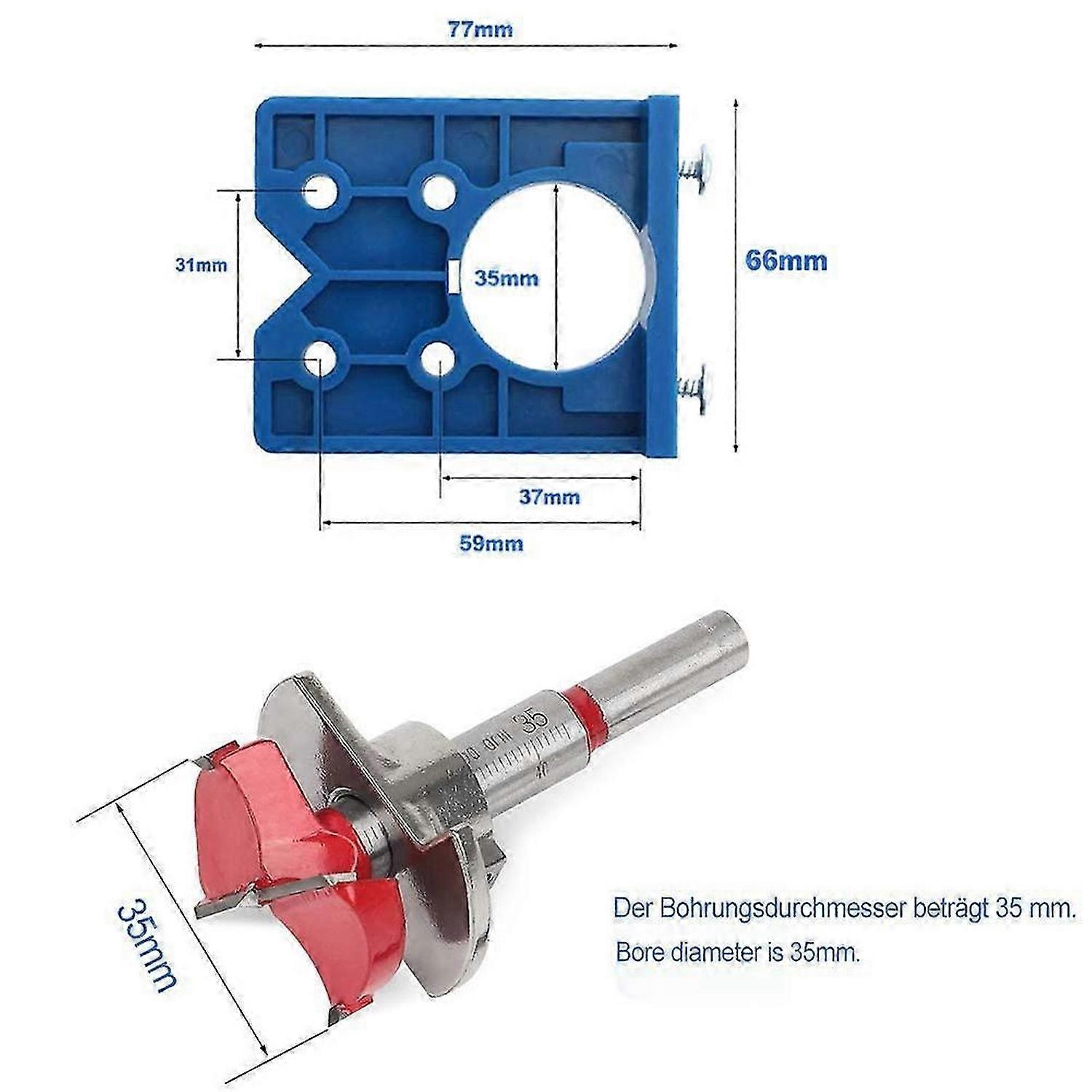 Concealed Hinge Jig Forstner Bit Sets-35mm Hinge Hole Cutter