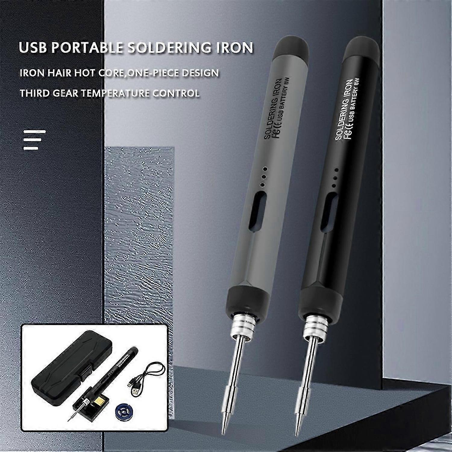 Fast Charging Lithium Built-in Wireless Soldering Iron Set Gray