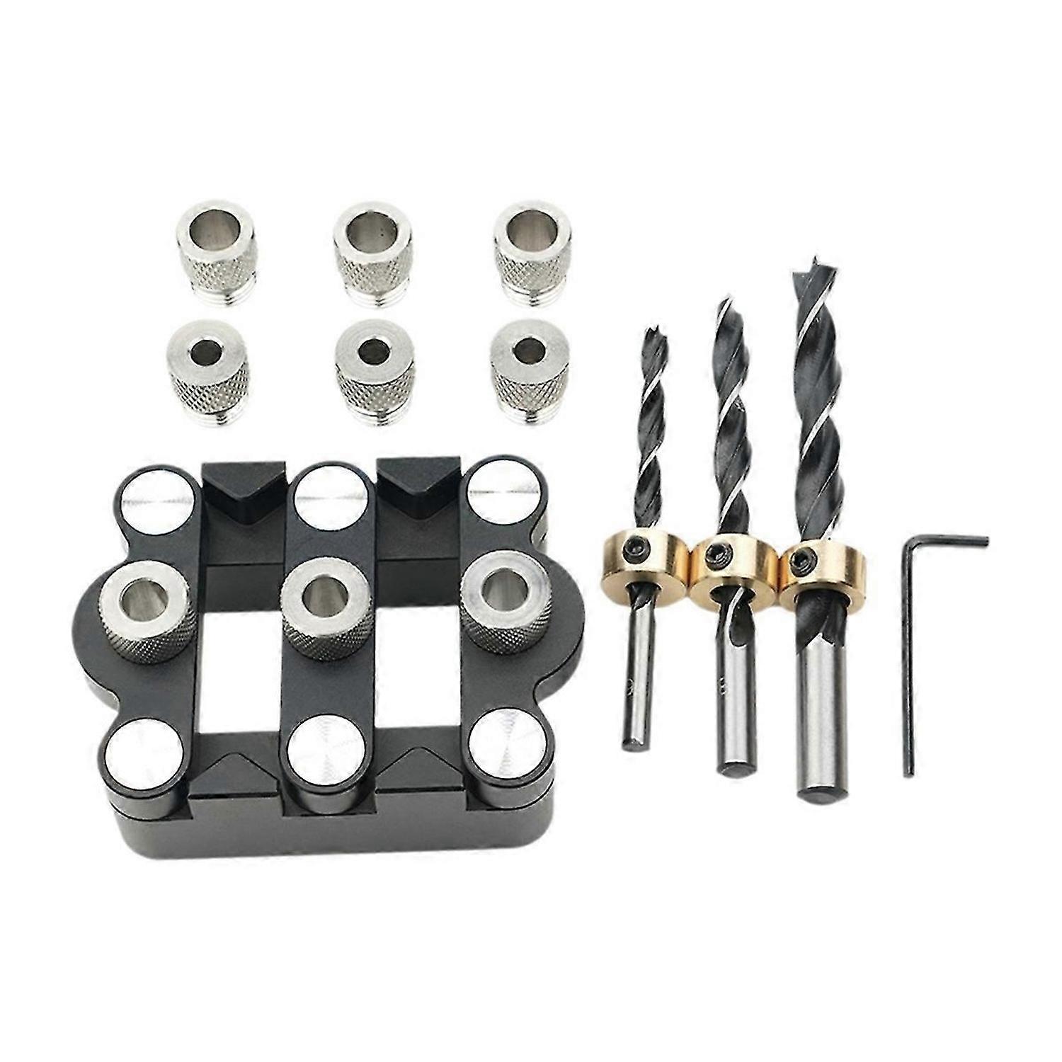 Woodworking Punch Locator Round Wood Tenon Self-Adaptive Centering Punching Furniture Puzzle DIY Woo