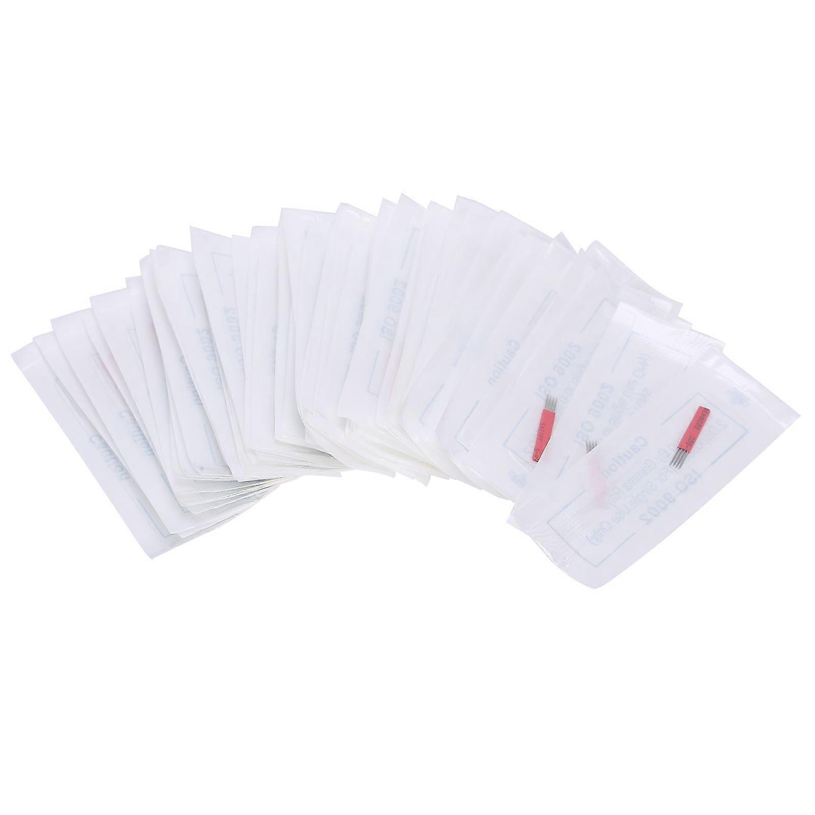50pcs Stainless Steel Microblading Needle Fast Coloring Eyebrow Shader Tattoo Needle Blade4 x 3R