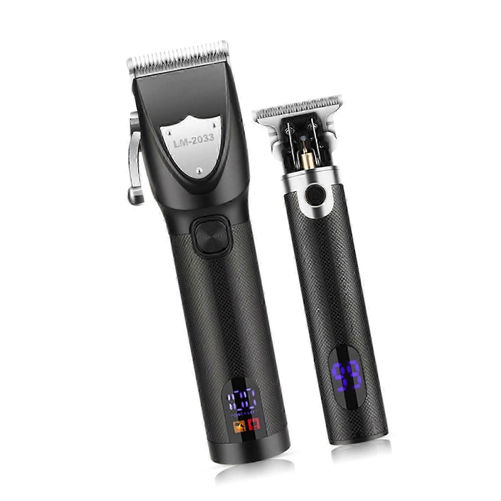 Men's Cordless Hair Clipper Kit with LED Display & Rechargeable Battery