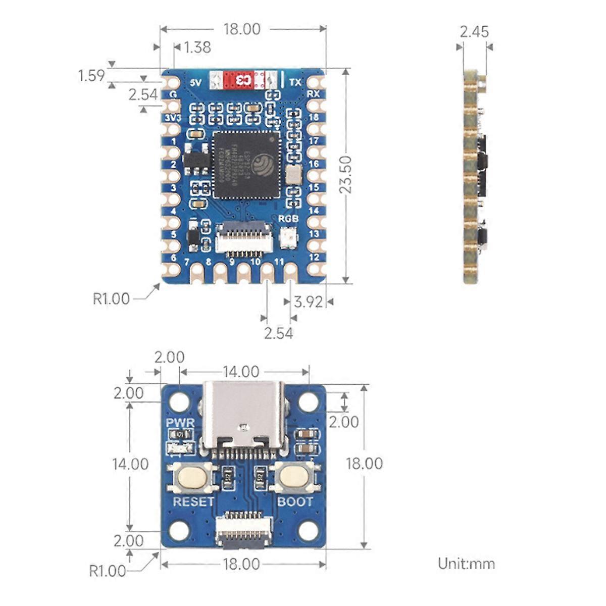 ESP32-S3-Tiny Development Board Bluetooth LE+2.4 GHz Wi-Fi