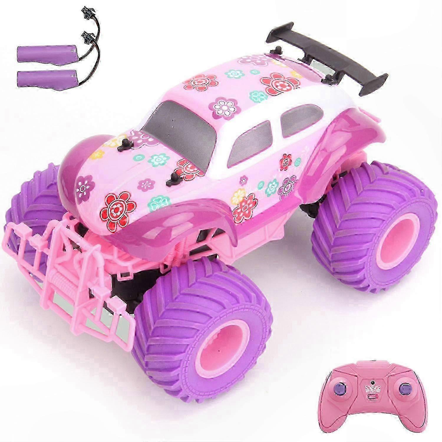 Pink & Purple RC Climbing Car with 2.4GHz Remote Control and Rechargeable Battery