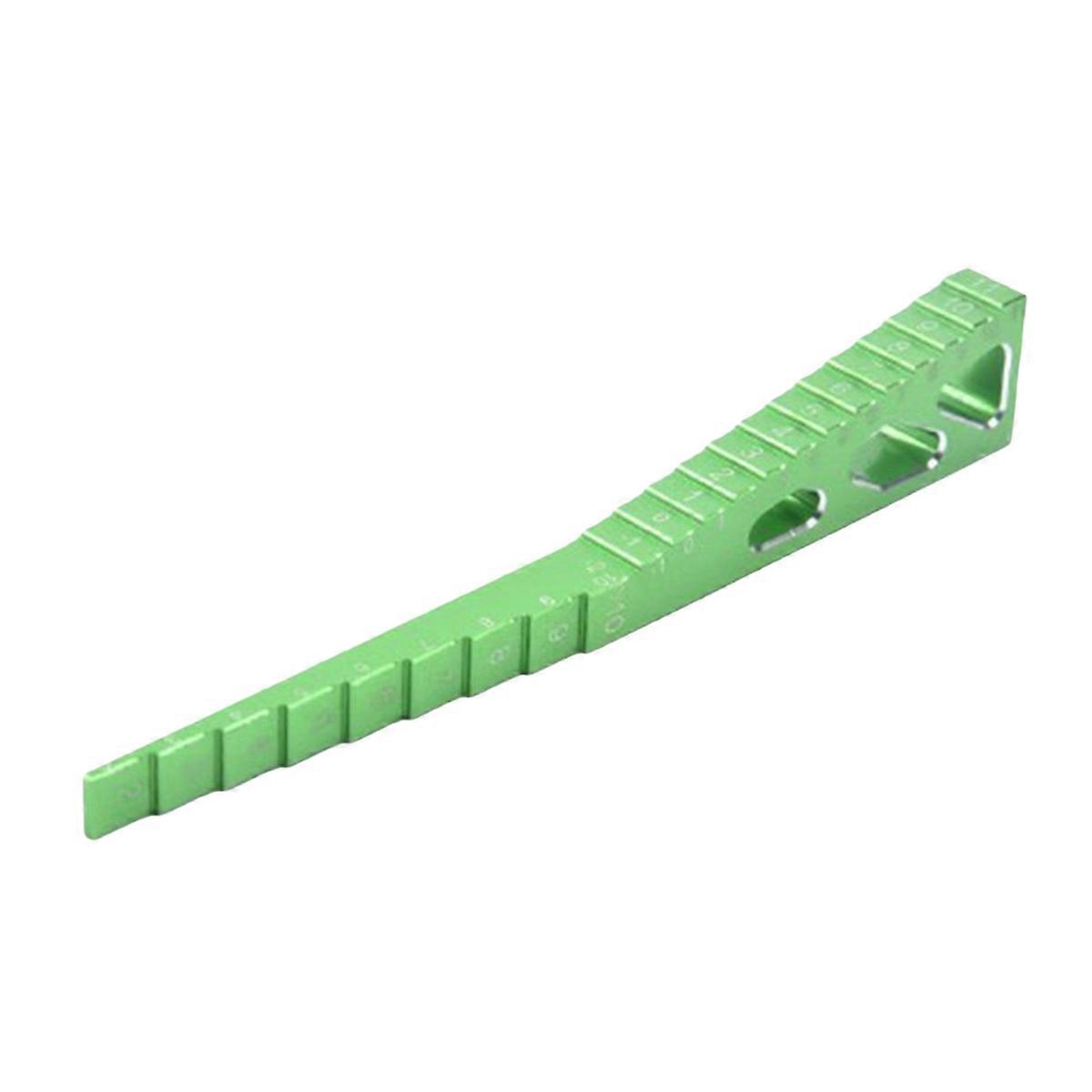 Aluminium Alloy 2 in 1 Ride Height & Droop Gauge Ruler Green