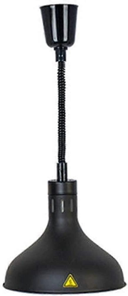 Heat Lamp Food Warmer Portable Telescopic Adjustable Buffet Chandelier Single Head Light for Pizza and Food (Black)