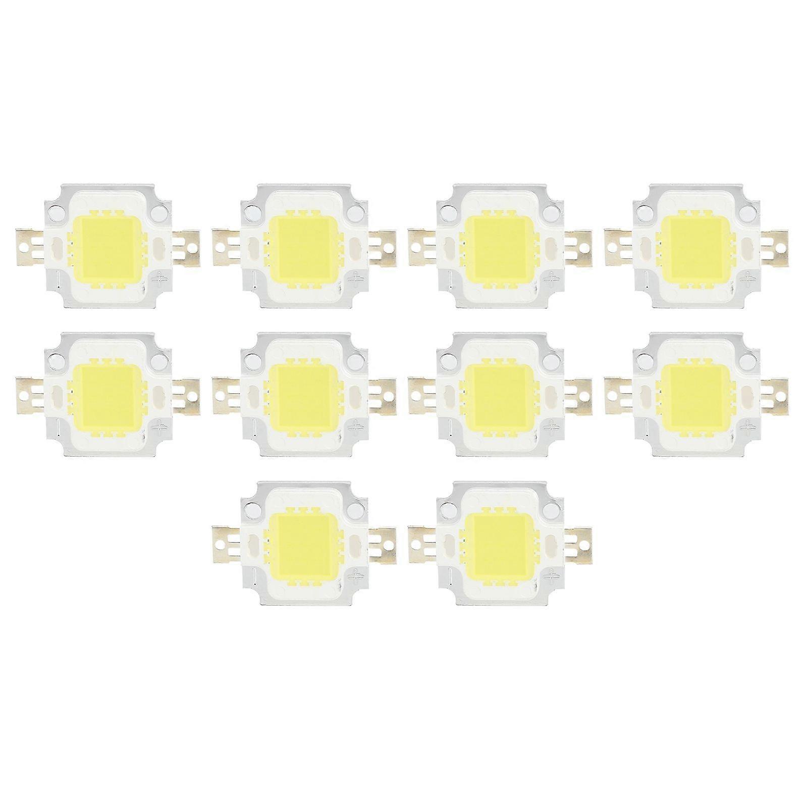 10PCS COB Light Source 10W /6500K Integrated LED Chip 12V/700mA for DIY Lamp Accessories Pure White Light