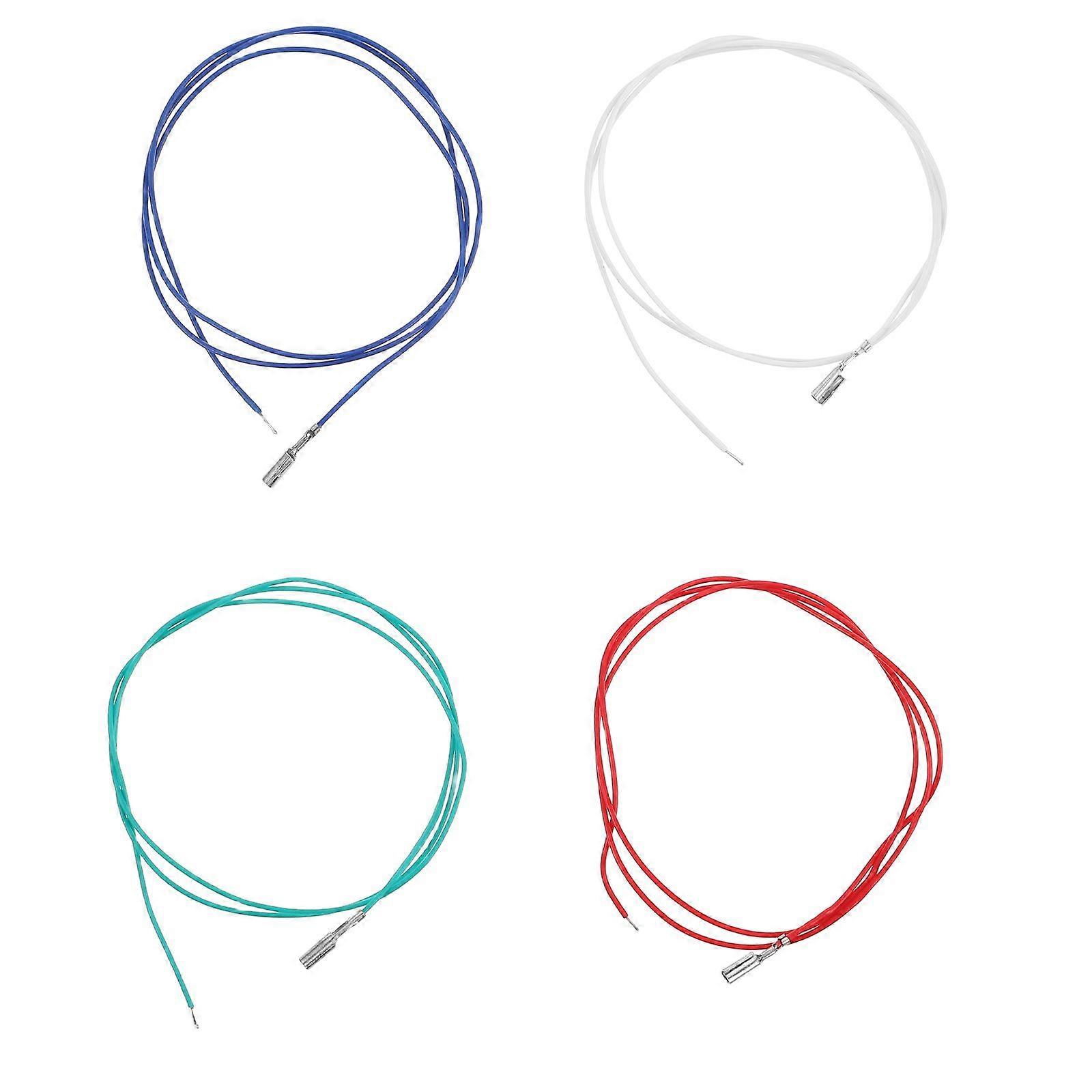 4pcs Headshell Wire For Stereo Turntable Phonograph Lead Wires For Turntable Phonograph Accessory Replacement Header Wires