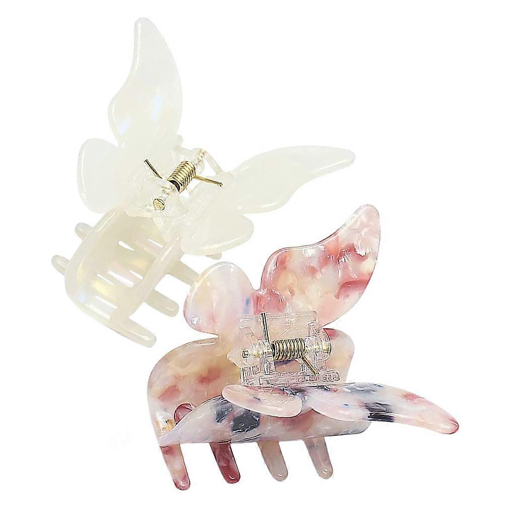 Butterflies Hair Clips Jaw Style for Decoration 4Pcs Assorted Color Claw Clips