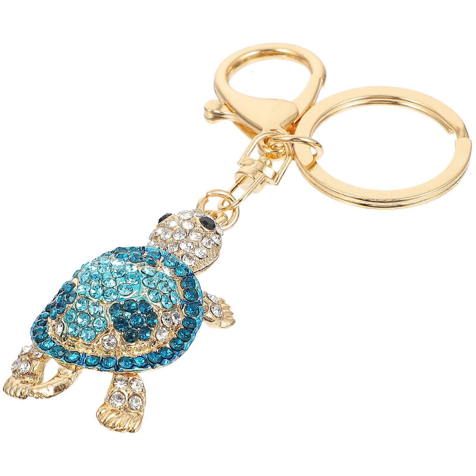 Tortoise Key Pendant Key Chain for Decor 4Pcs Blue Decorative Accessories