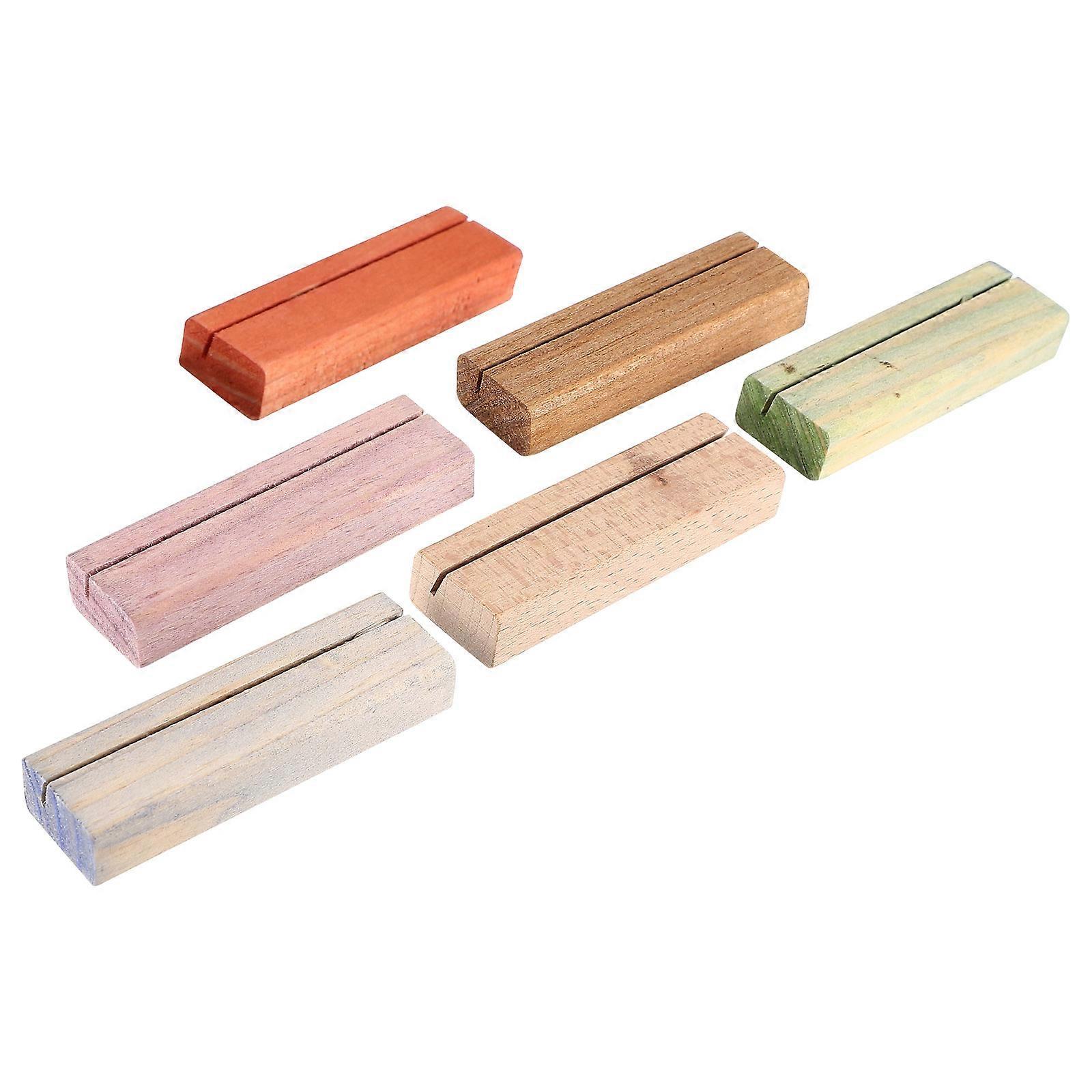 Place Card Holders Wooden Table Number Stands for Display Use 24Pcs