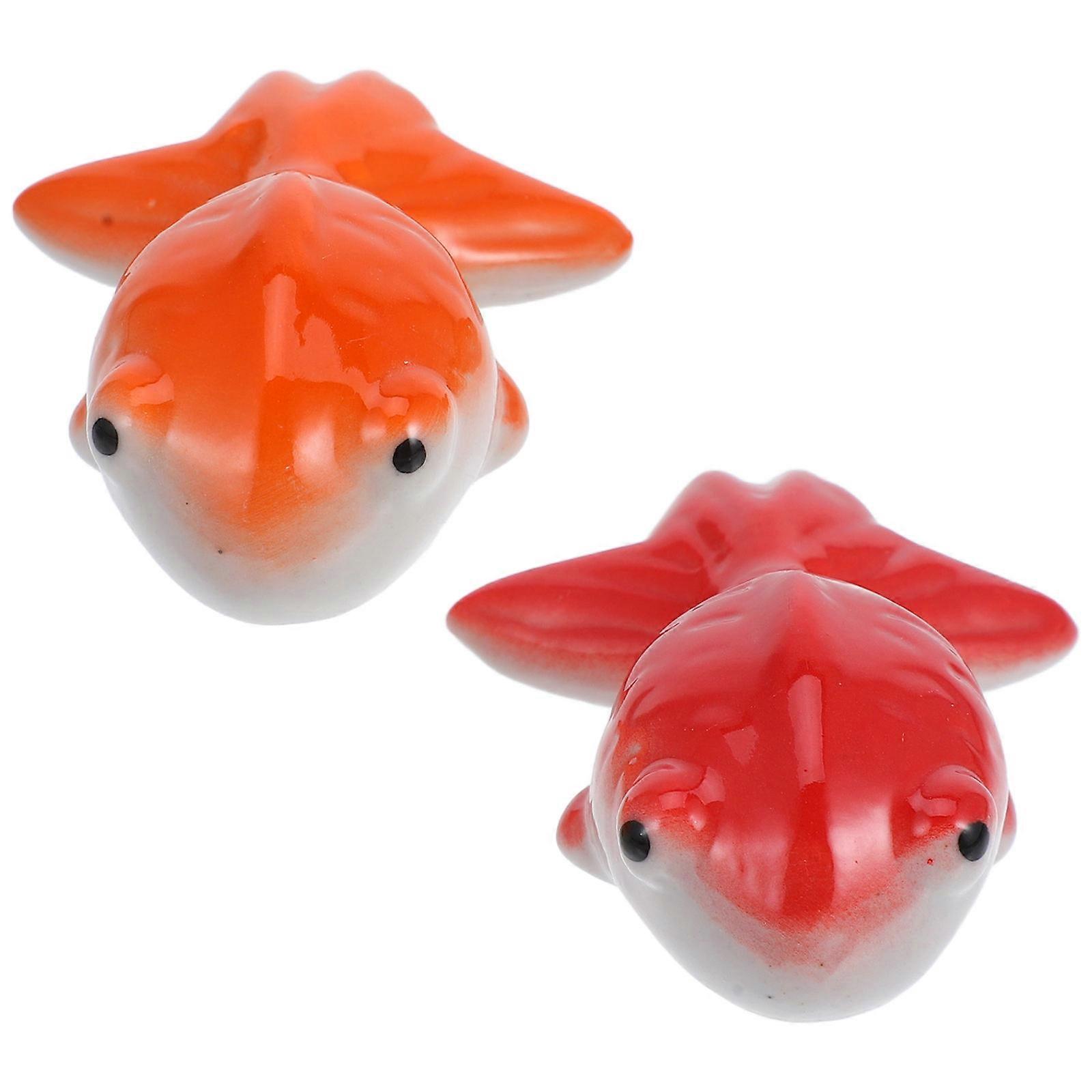 Decorative Ceramic Fish For Outdoor Garden Decoration In Modern Design With Charming Floating Feature 4Pcs