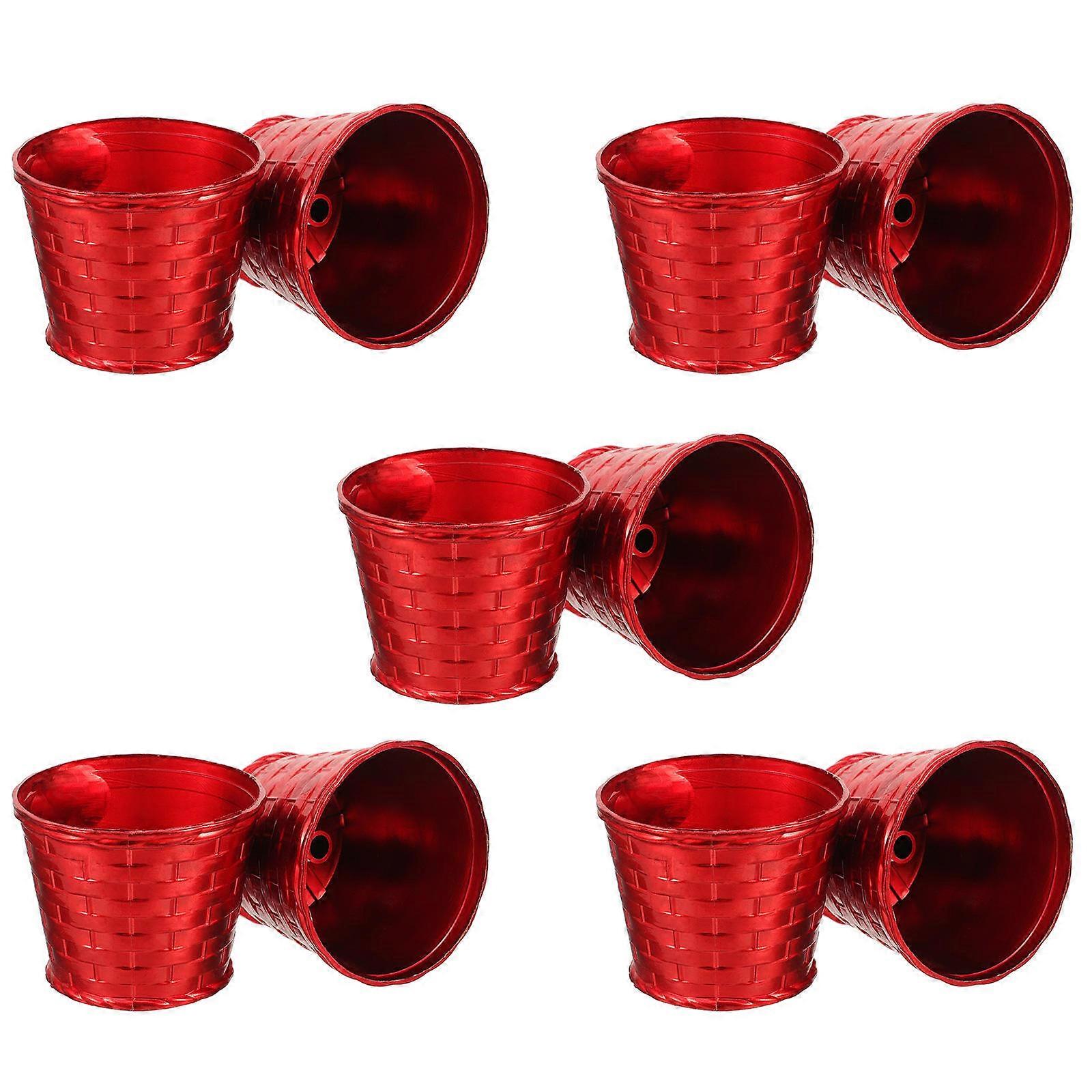 Plastic Christmas Tree Stand for Xmas Tree Fixing 30Pcs Red Flowerpots
