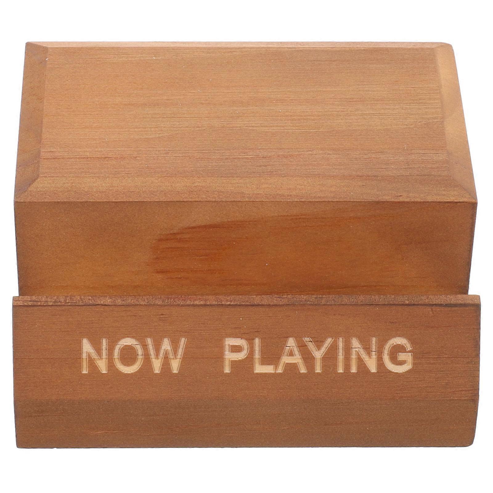 Vinyl Record Stand Wooden Record Holder for 5Pcs Desktop Display