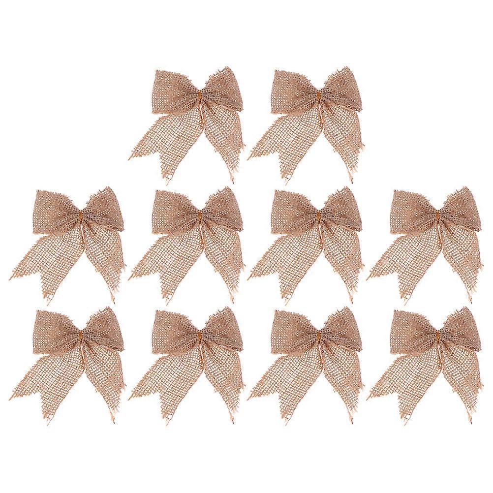 Decorative Linen Bows for Decoration 80Pcs Christmas Present Bow
