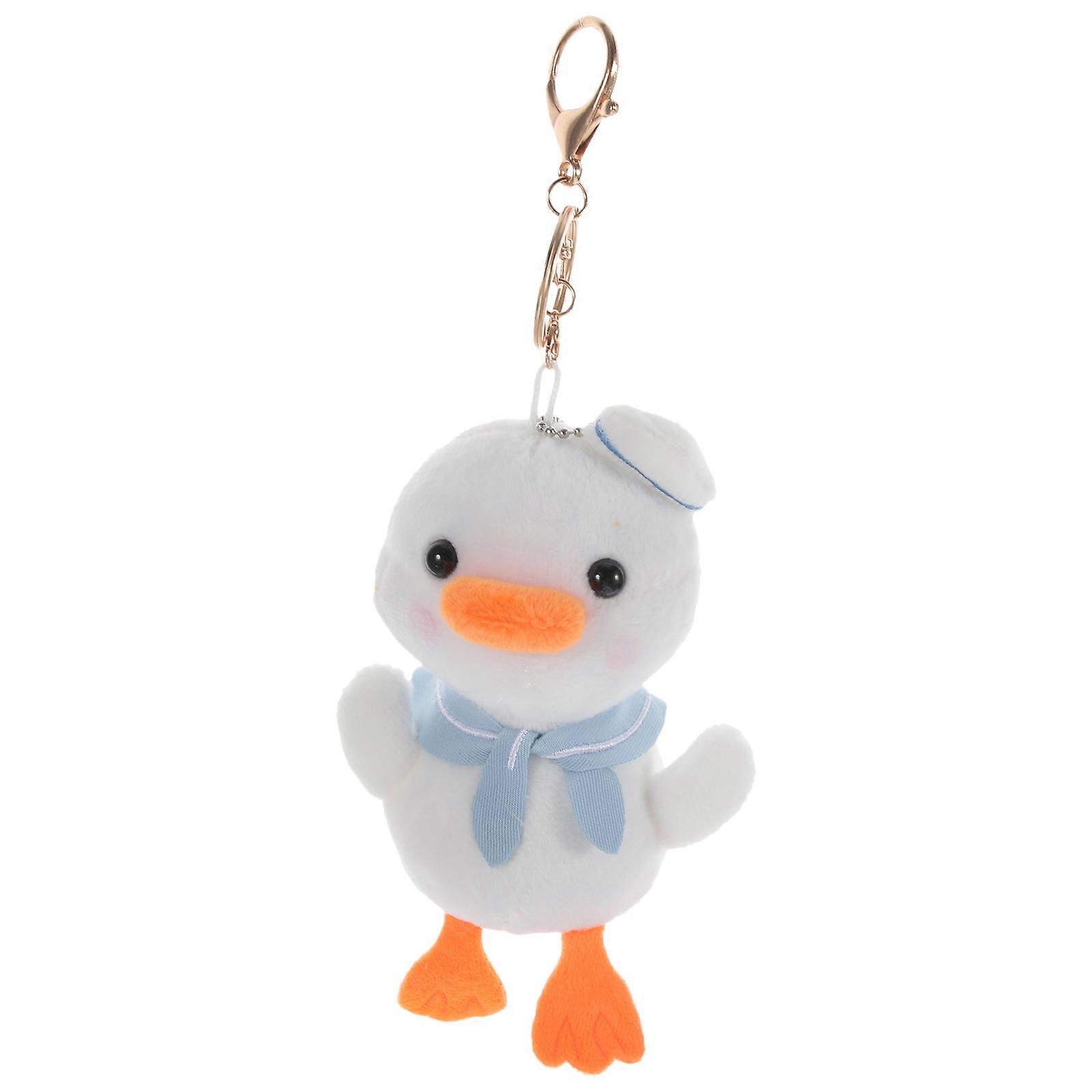Key Organization 8 Pcs Plush Keychains For Children Cartoon Duck Style Decoration