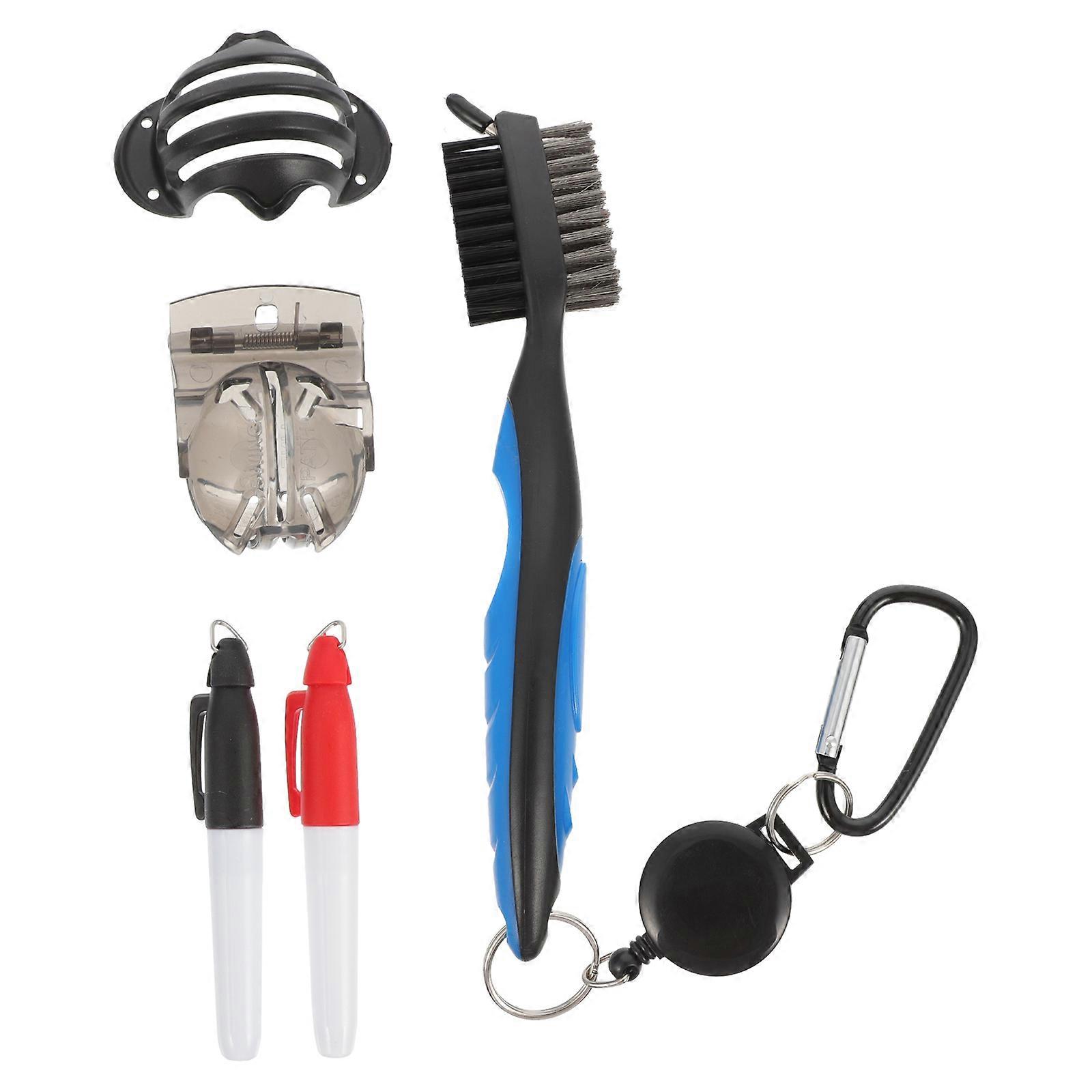 Ball Marker Line Marker for Outdoor Golf with Brush 2Sets Pack