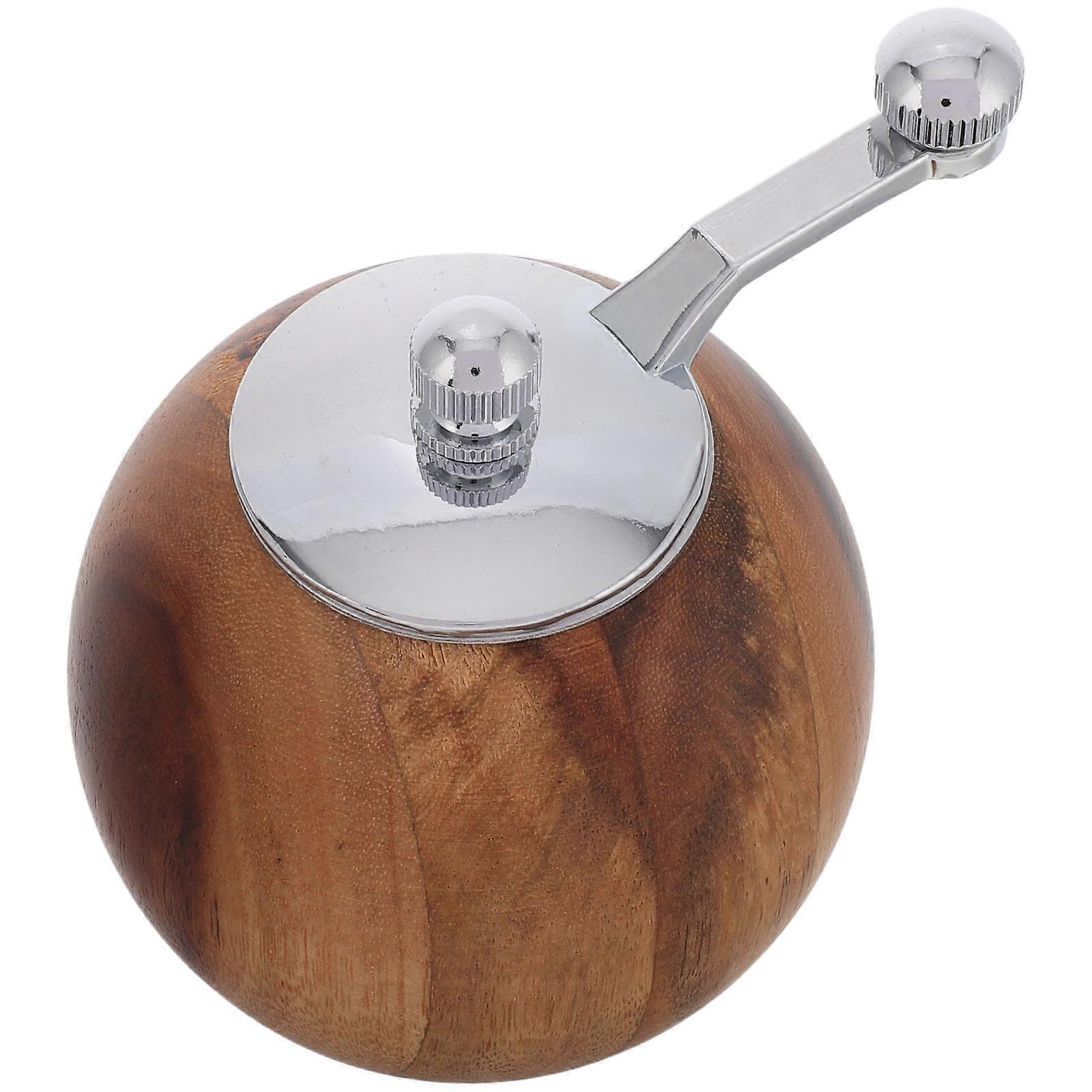 Mini Grinder 5Pcs Wooden Pepper Grinder For Kitchen Use Light Brown Manual Grinding Efficient Design