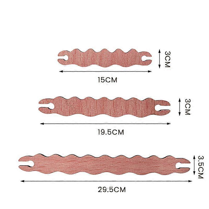 Uudet puiset neulontatyökalut, aaltoileva sukkula, puiset 3 kpl neulontatikut, 1