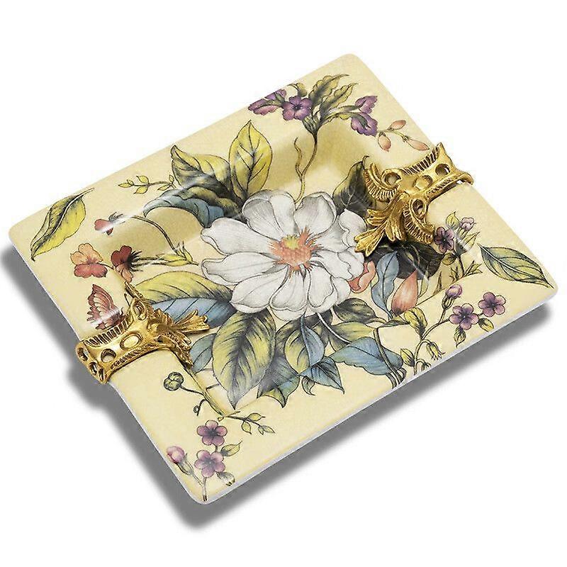 Decorative Cigar Ashtray With Flower Pattern Design