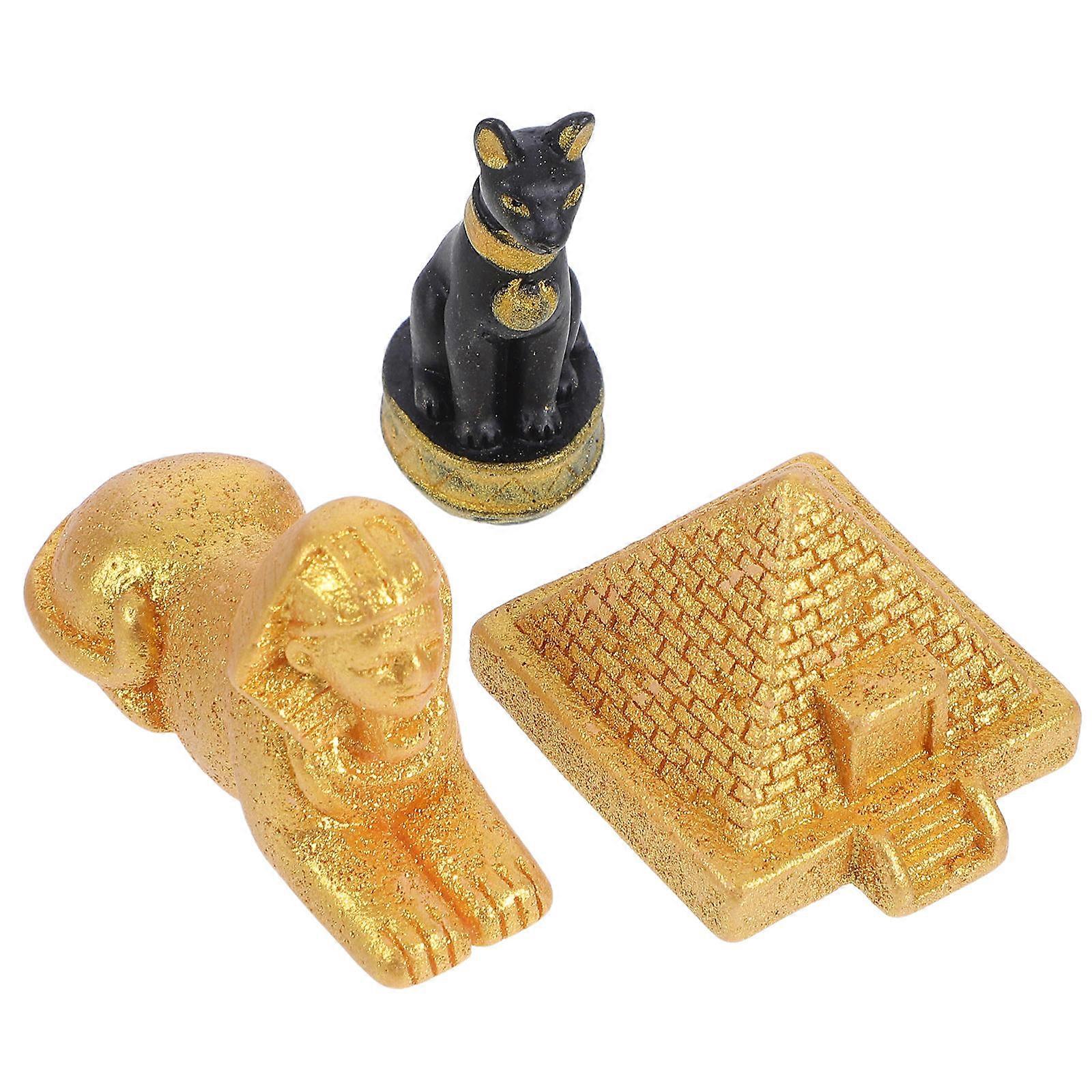 Sphinx Egyptian Figurines Resin Pyramid Models for 6Pcs Display