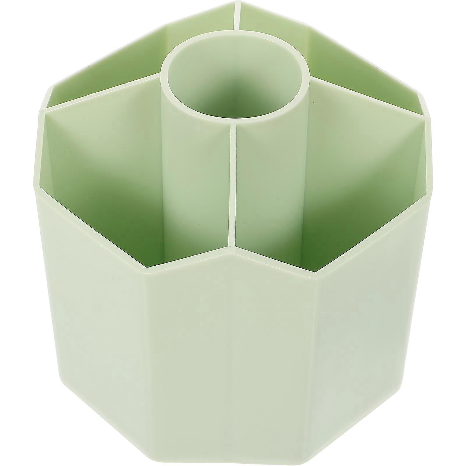 Round Desktop Pencil Holder For School And Home Office Use In Green Color Designed For Students And Teachers 1Set