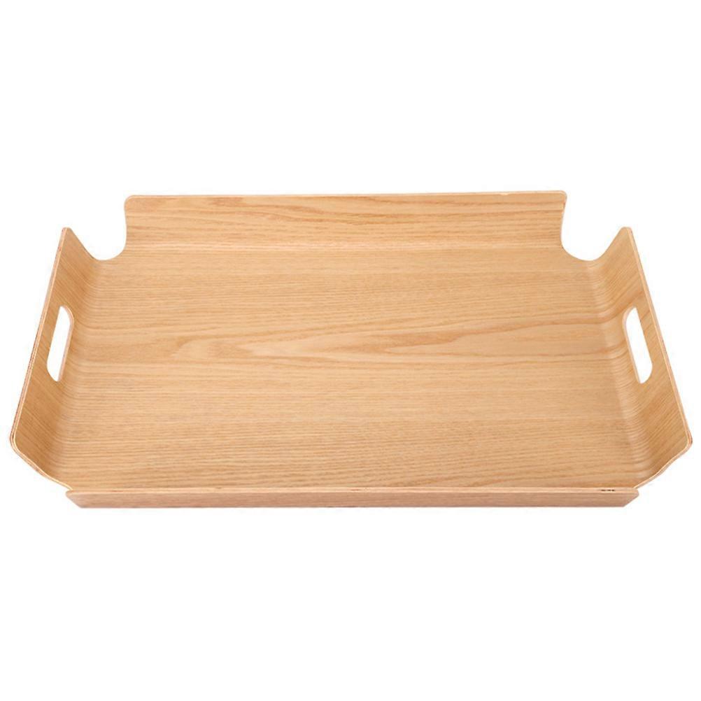 Wooden Bread Tray for Baked Bread 2Pcs Light Brown Serving Dishes