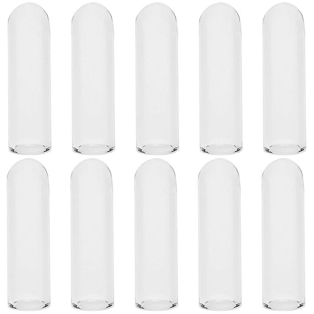 Glass Straw Cap Covers for Reusable Straws 50Pcs Transparent Drinking Use
