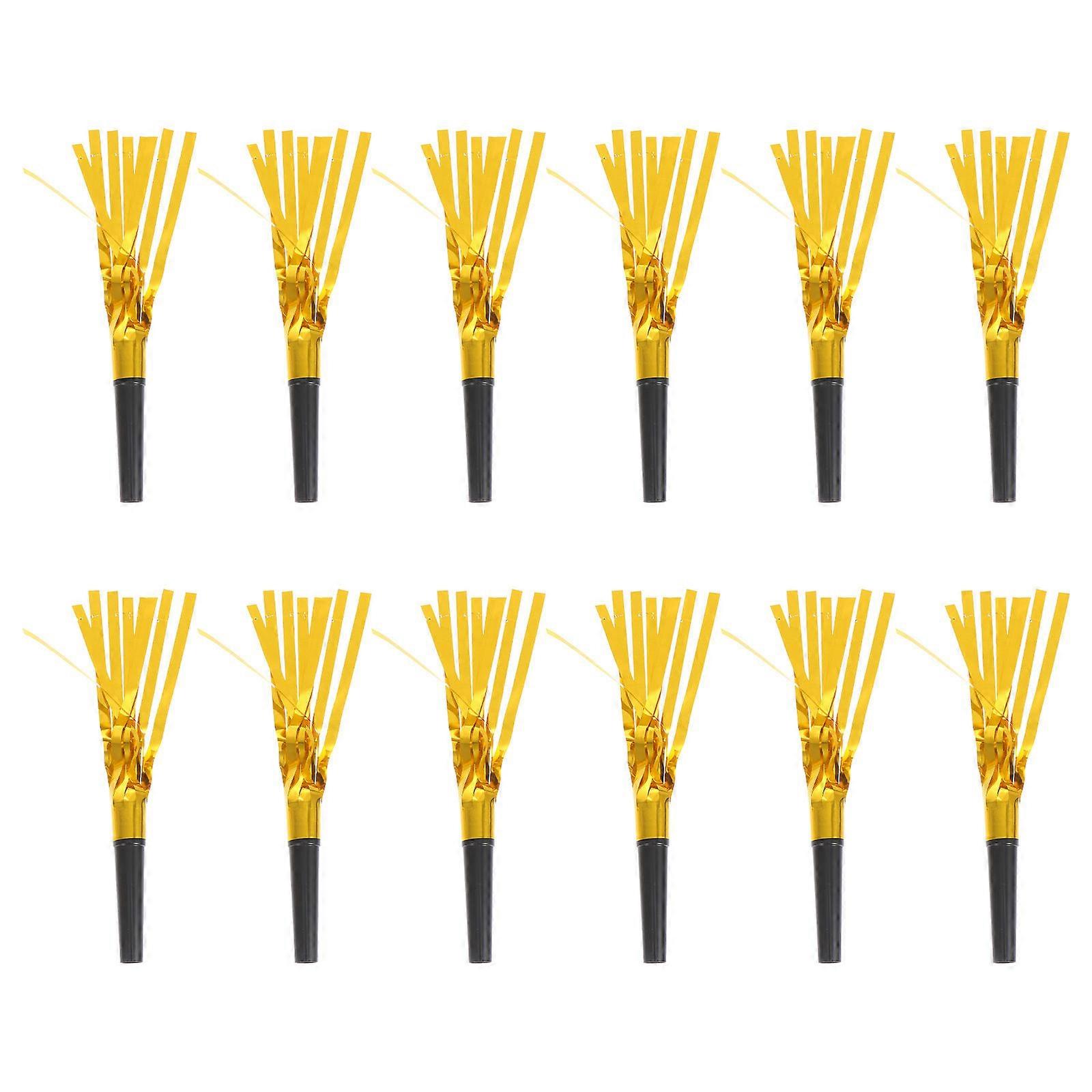 Golden New Year Party Whistles for Celebration with 24Pcs Supply Set