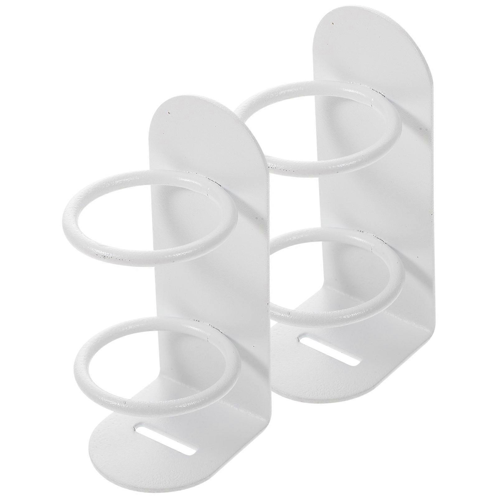 White Electric Toothbrush Holders Iron Wall Mounted 8Pcs Storage