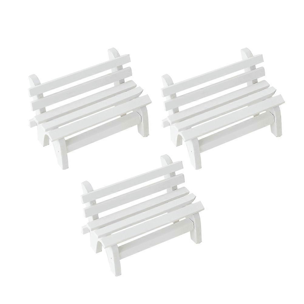 Bench Miniature Photography Props for Decoration 6Pcs Set