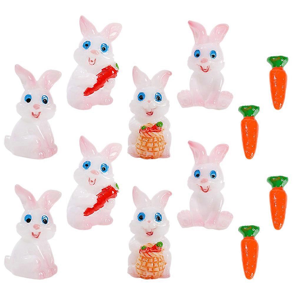 Creative Rabbit Crafts Tiny Bunny Decor for Decoration 4Sets