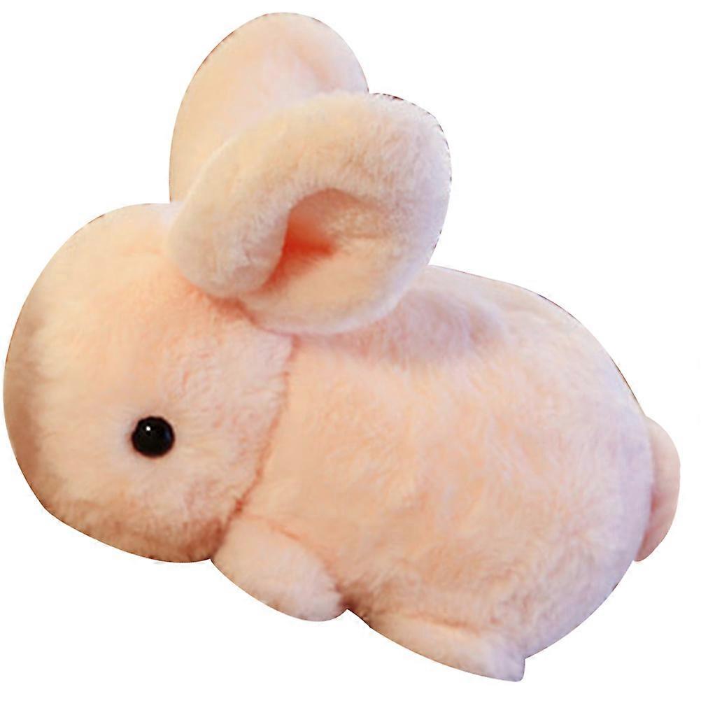 Pink Plush Rabbit Toy Stuffed Rabbit Doll for Kid Playing 2Pcs Set