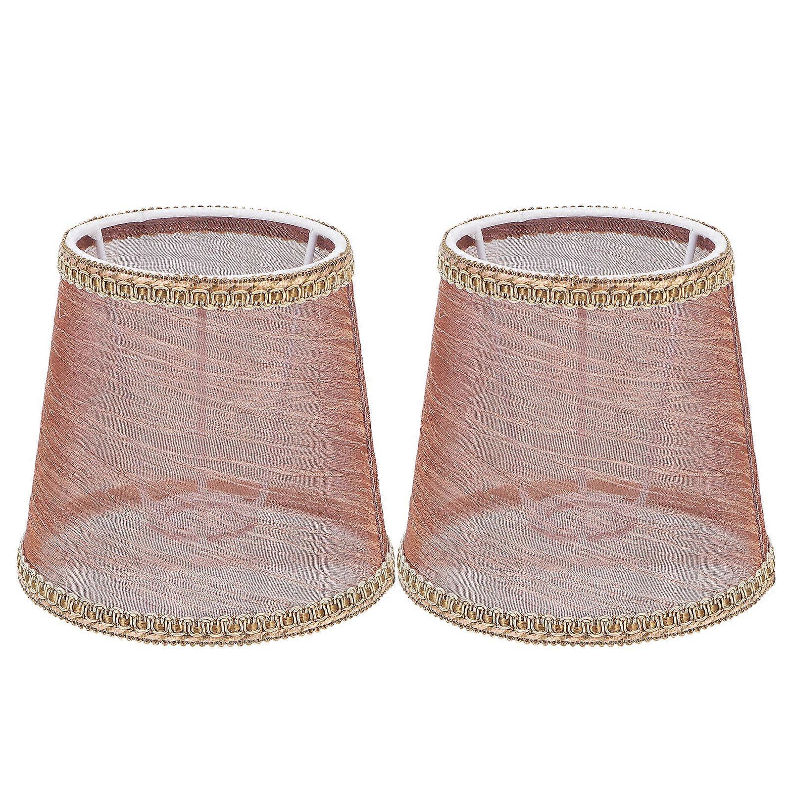 Coffee Cloth Lamp Shade for Lamp Use 4Pcs Transparent Light Covers