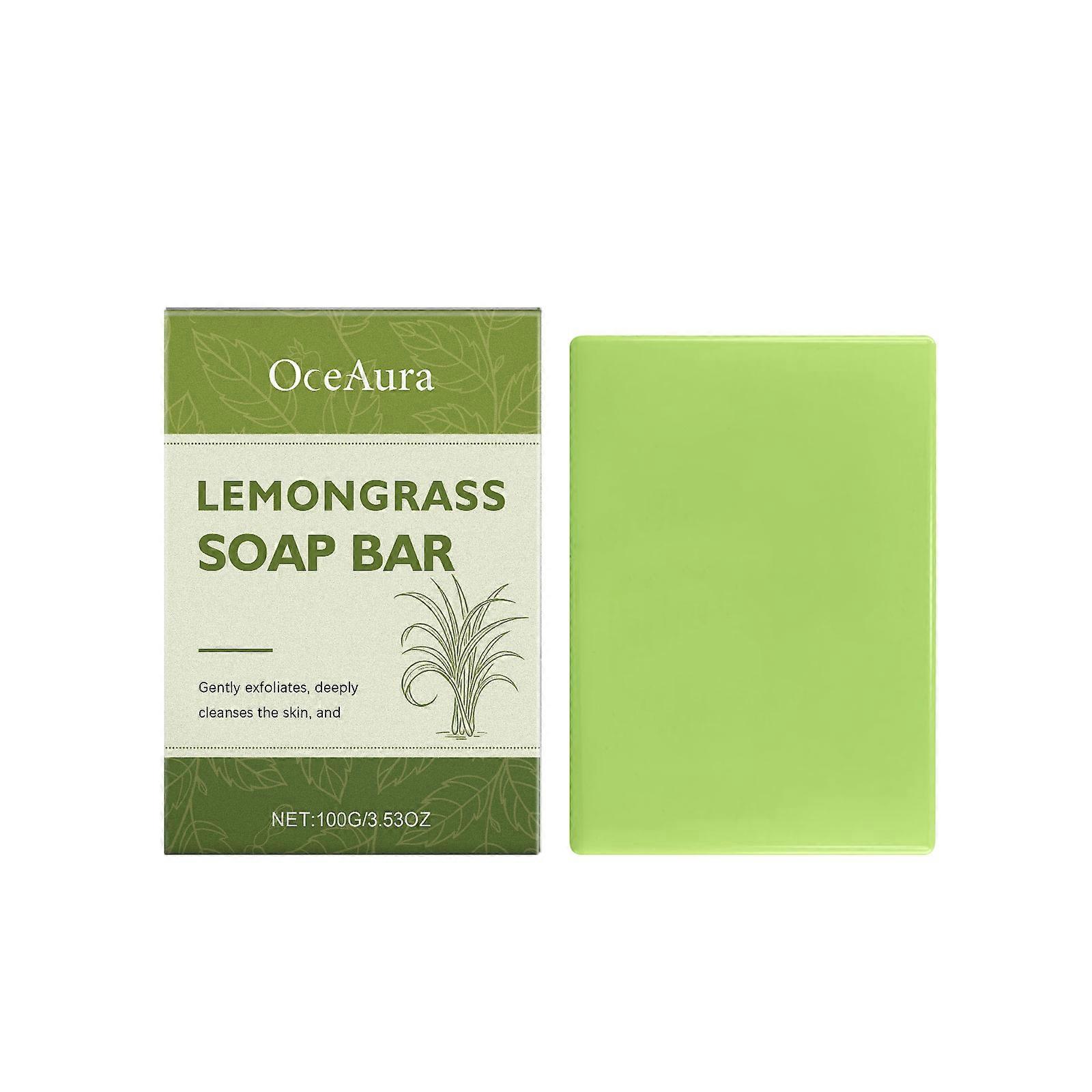 OceAura Lemongrass Soap, With A Herbal Fragrance, Is A Daily Bath Soap That Moisturizes And Cleanses The Skin