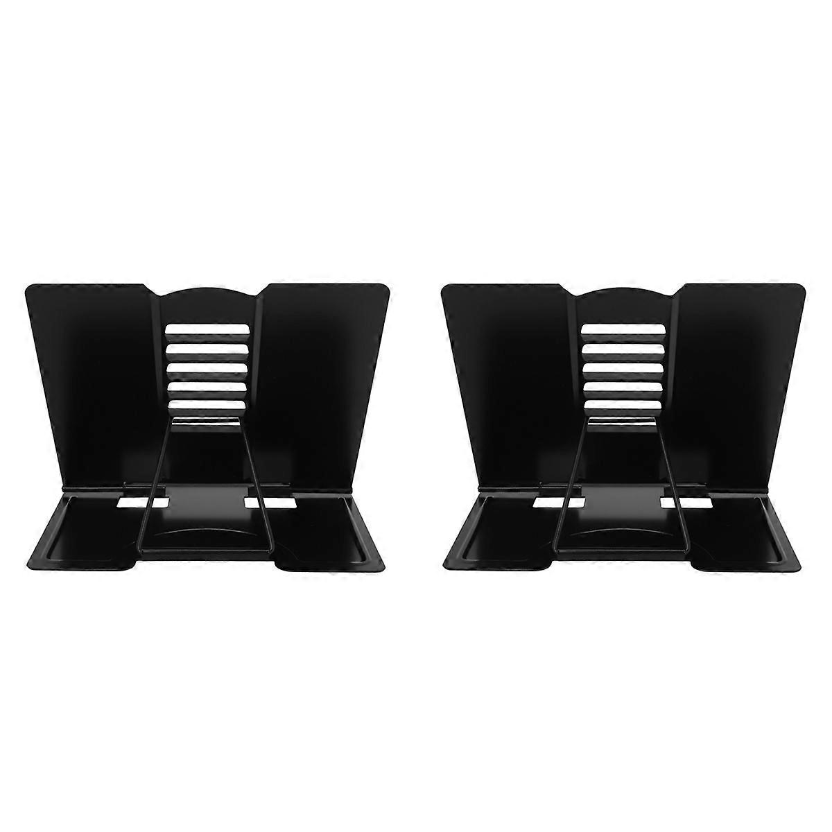 Desk Book Stand Metal Reading Rest Book Angle Adjustable Stand(Black)