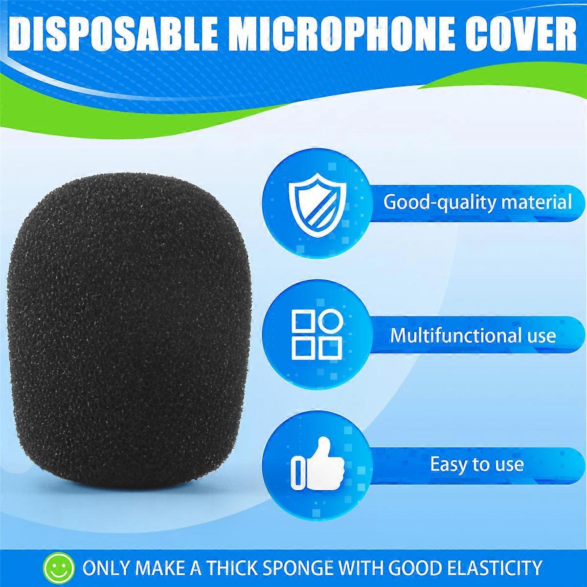 100Pcs Microphone Headset Grill Windshield Sponge Foam Mic Cover
