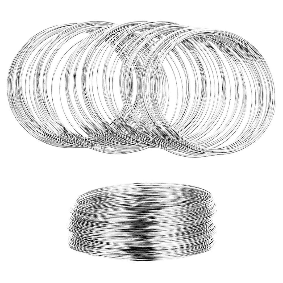 100 Loop Jewelry Wire,Memory Wire for Jewelry Making Bracelets,Silver