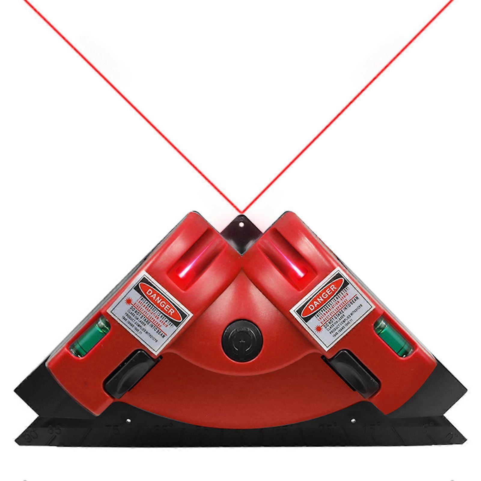 Right Angle Laser Projection Level Integrated Plastic Housing Infrared Horizontal Vertical Laser Line Level for Tile Red