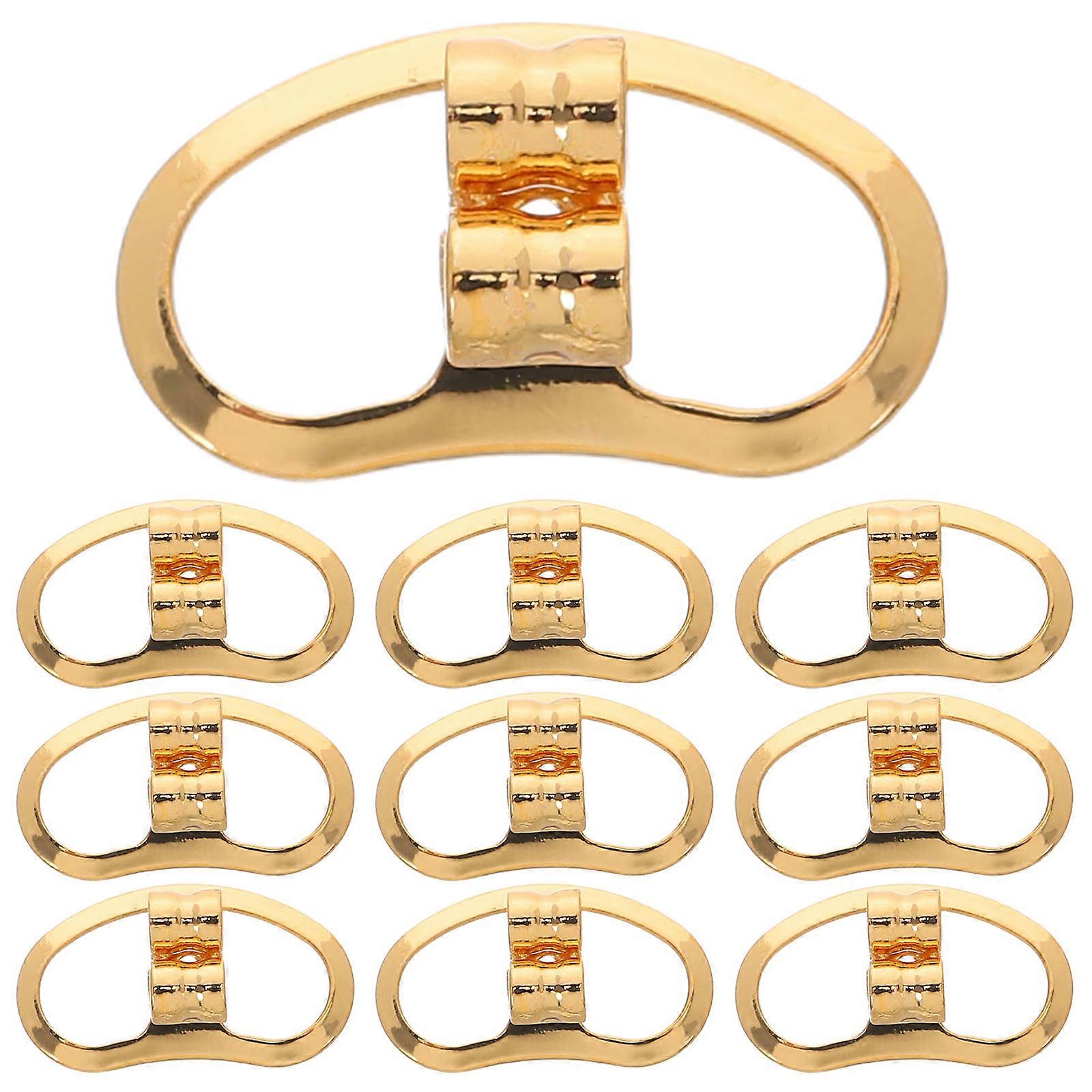 Secure Earring Holds For Droopy Ears Heavy Earring Support Backings Golden Copper Enhanced Security 10Pcs