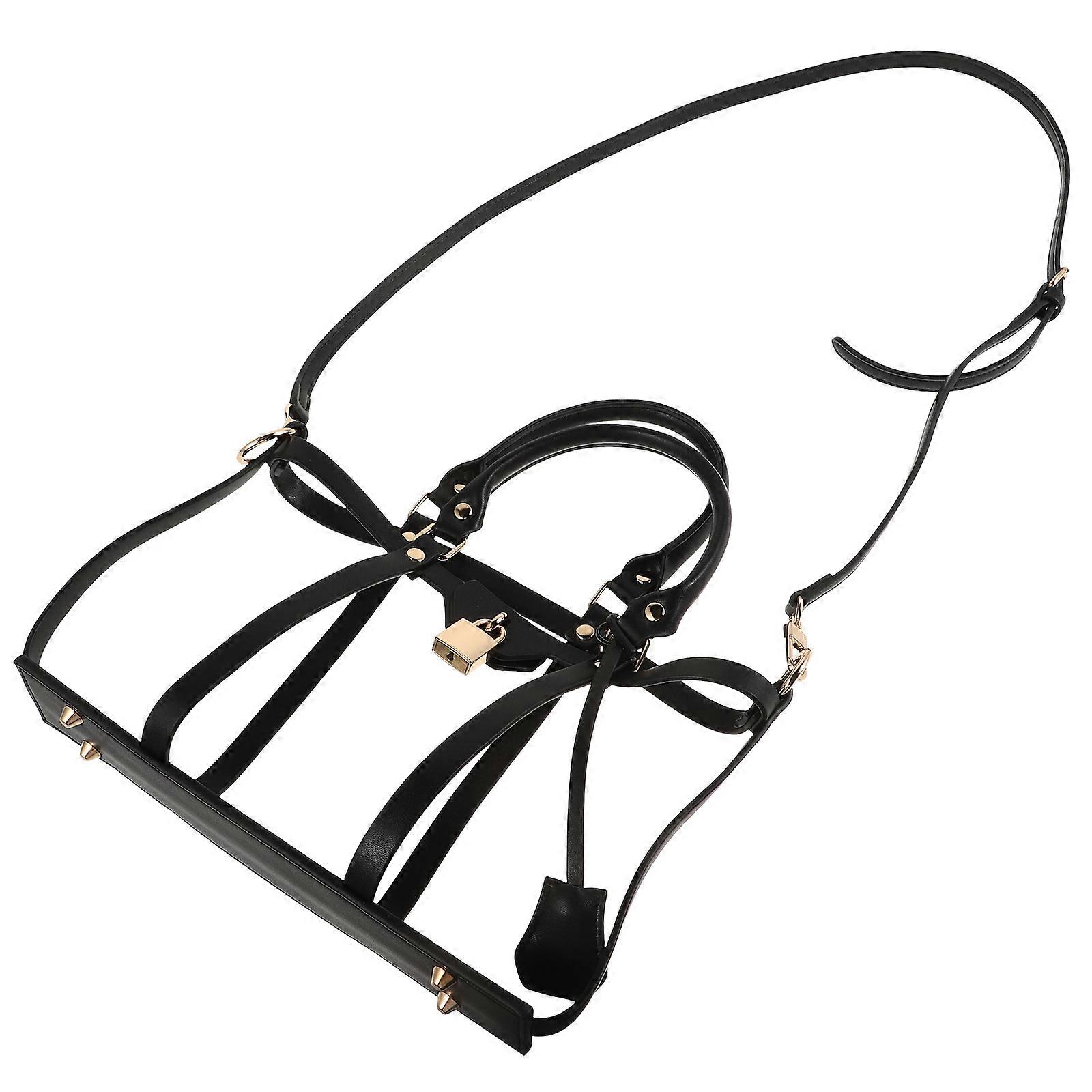 Handbag DIY Supply with Handbag Strap for Holding Use Black PU Material
