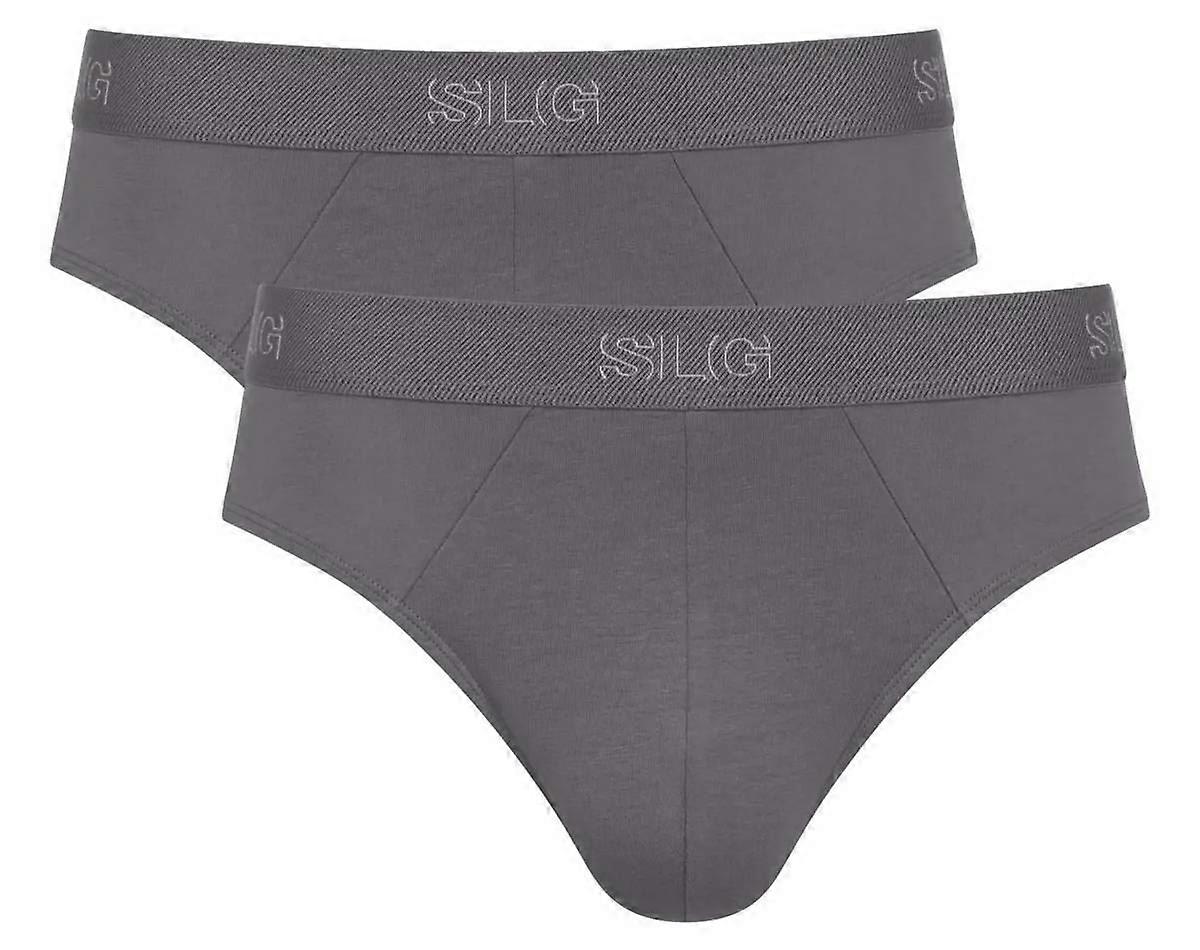 Sloggi SLG Base 2 Pack Midi Brief - Shiver Grey