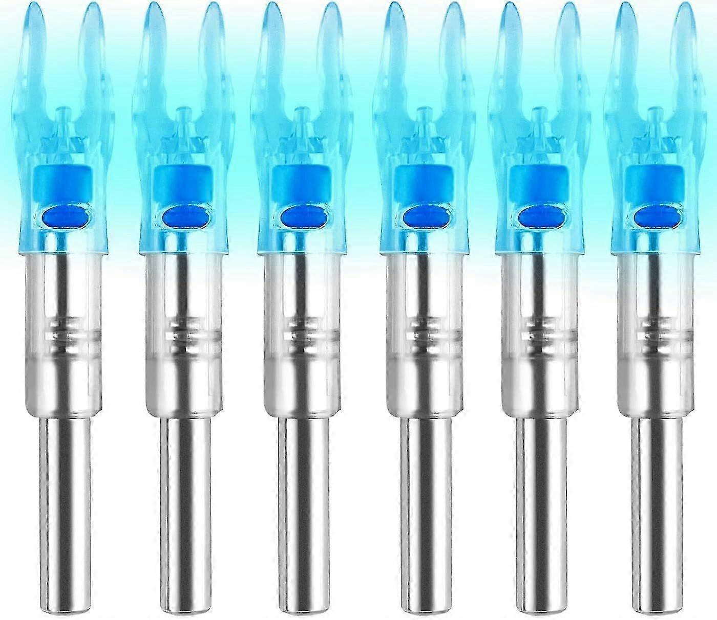 Lighted Nocks for Arrows - 6 Pack Lighted Arrow Nocks for Archery Huntingz